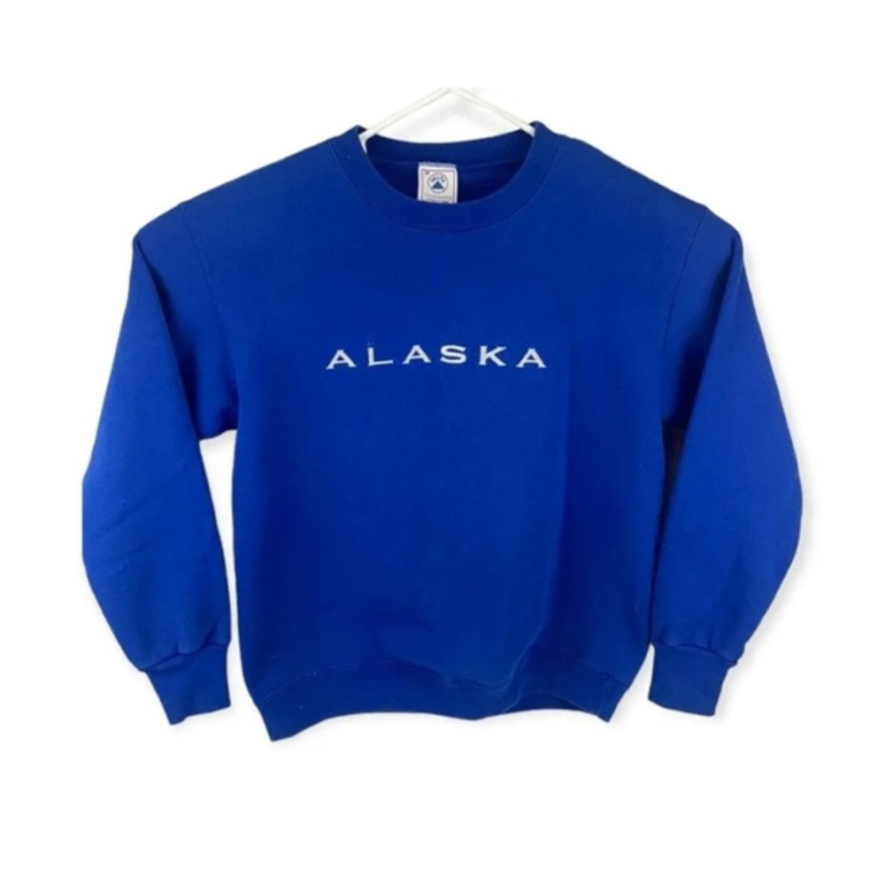 Vintage 90s DELTA Fifty-Fifty Alaska Blue Sweatshirt Size Medium  usa